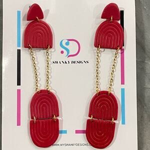Swanky Designs Chained Up Dangle Earrings